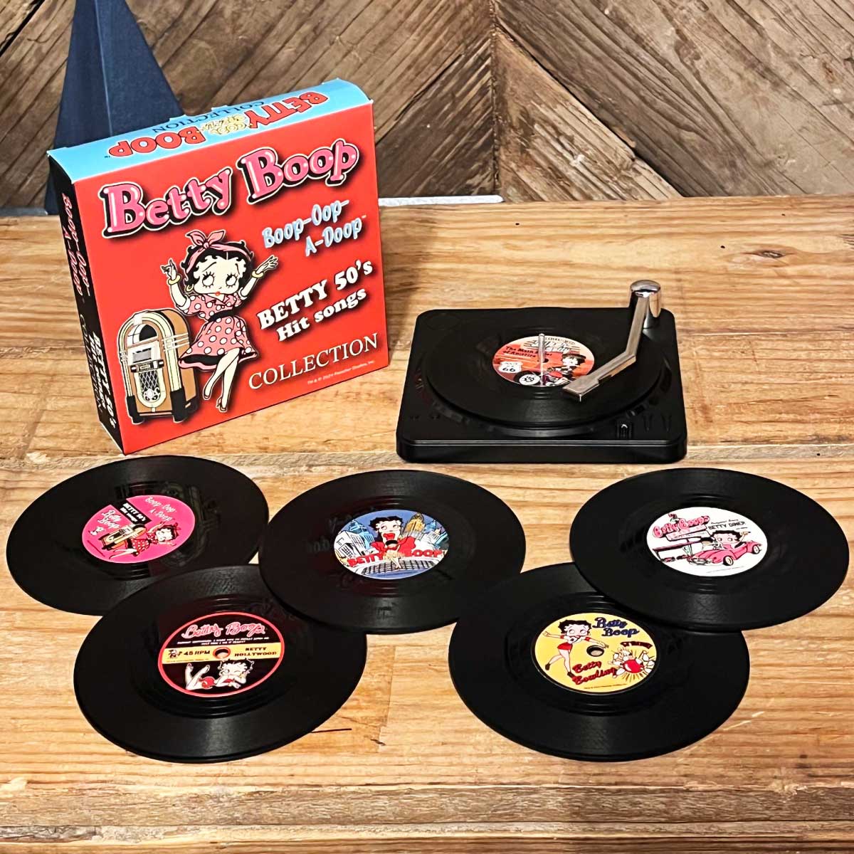 ベティ・ブープのLPレコード まるで本物？！】【レトロなレコード】RECORD COASTER RAISIN BETTY